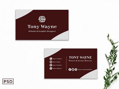 Free Red Creative Business Card Template V2 graphic design