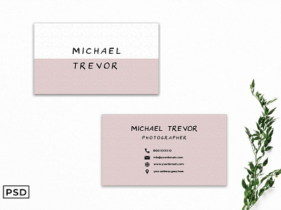 Free Simple Business Card Template V4 graphic design