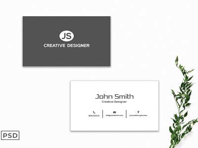 Free Minimal Business Card Template V6 graphic design