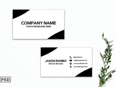 Free Minimal Business Card Template V7 graphic design