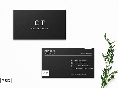 Free Black Creative Business Card Template V1 graphic design