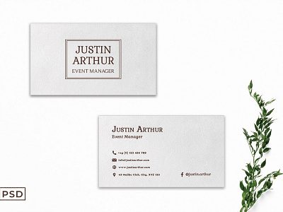 Free Simple Modern Business Card Template V2 graphic design