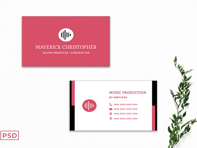 Free Red Sober Business Card Template V2 graphic design