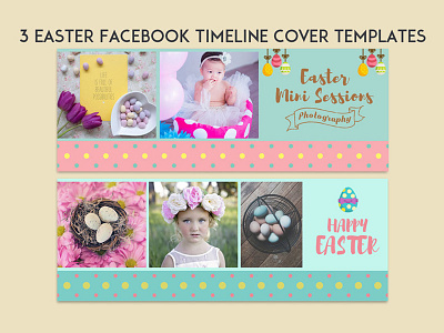 3 Free Easter Facebook Cover Template PSD