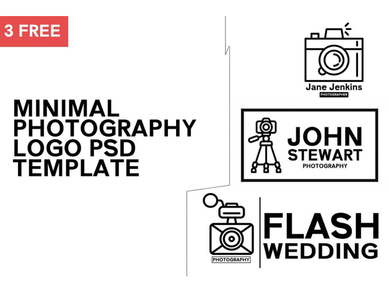 3 Free Minimal Photography Logo Template best minimal logo free minimal best logo free minimal photography logo photography logo free photography logo templates logo templates 3 free logo