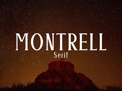 Free Montrell Serif Font design display font fonts graphic modern otf stylish text typeface typography unique