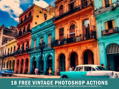18 Free Vintage Photoshop Actions actions cs3 filter filters free photoshop vintage