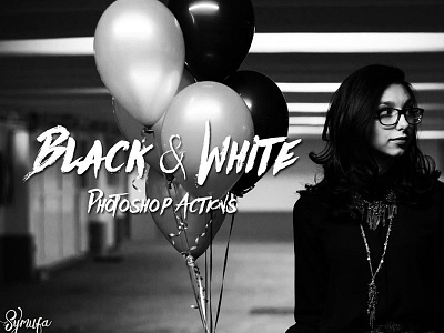 60 Black & White Photoshop Actions action and b black effects photography retro vintage w white