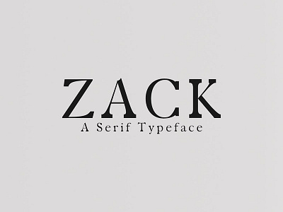 Zack Serif 4 Font Family Pack