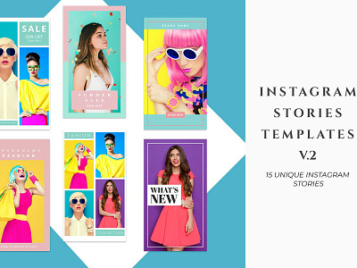 Instagram Stories Templates V.2 beautiful business clean fashion minimal multipurpose photographer photoshop post promotion template woman