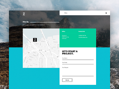 Zurisch contact interface landing page team ui design uiux web design website