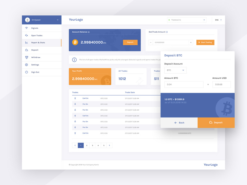 Crypto Dashboard ux design ui design web design cryptocurrency trading dashboard website web interface ux ui