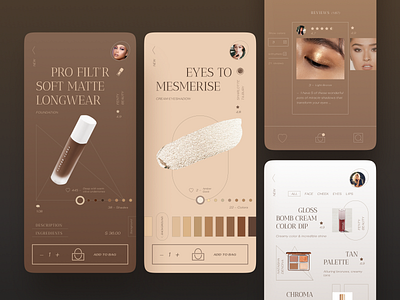 Beauty store app app beauty store cart cosmetics ecommerce inspiration layout makeup app mobile shop ui ui design ux