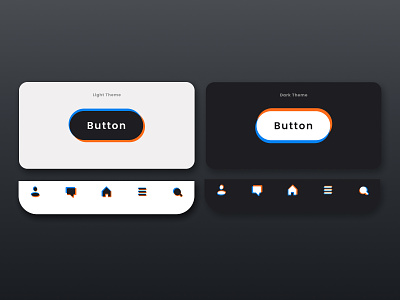 Solar effect UI style app button design dribbble icons mobile new style solar ui