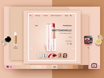 Makeup Store concept concept web website makeup store ui