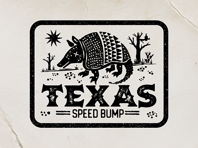 Texas Speed Bump armadillo art badge design drawing illustration illustrator logo outdoors rustic texas vector