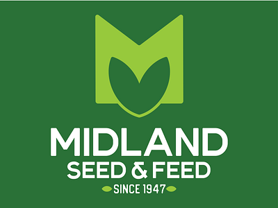 Midland Seed & Feed Logo art branding design graphic design icon illustration illustrator logo typography vector
