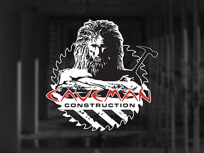 Caveman Construction Logo carpentry caveman construction font lettering logo typeface