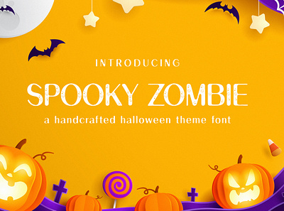 Spooky Zombie Display Font mixed font