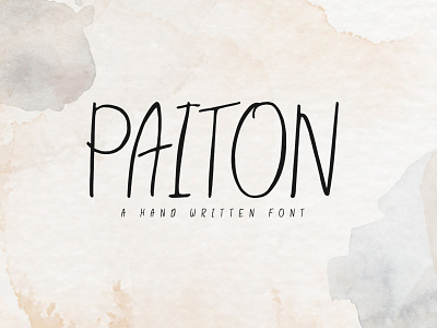 Paiton Handwritten Font handmade font sleek lines