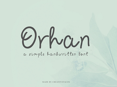 Orhan Handwritten Font playful font