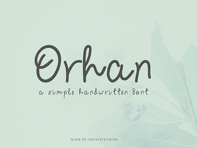 Orhan Handwritten Font