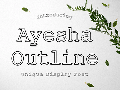 Ayesha Outline Display Font fancy font