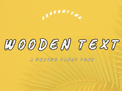 Wooden Text Fancy Font fancy font fun font typography font wooden font