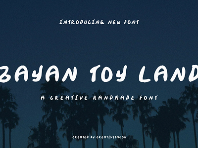 Zayan Toy Land Handmade Font