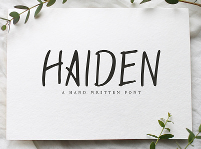 Haiden Brush Font brush font fresh font handmade font