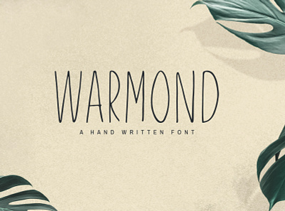 Warmond Sans Serif Font clean font handmade font