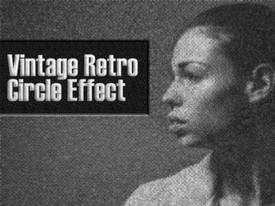 Vintage Retro Circle Effect 1 click action non destructive action photoshop action photoshop cs3 action vintage photoshop action vintage retro circle effect