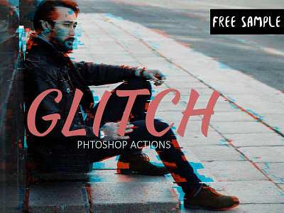 Free Glitch Effect Photoshop Action Ver. 1