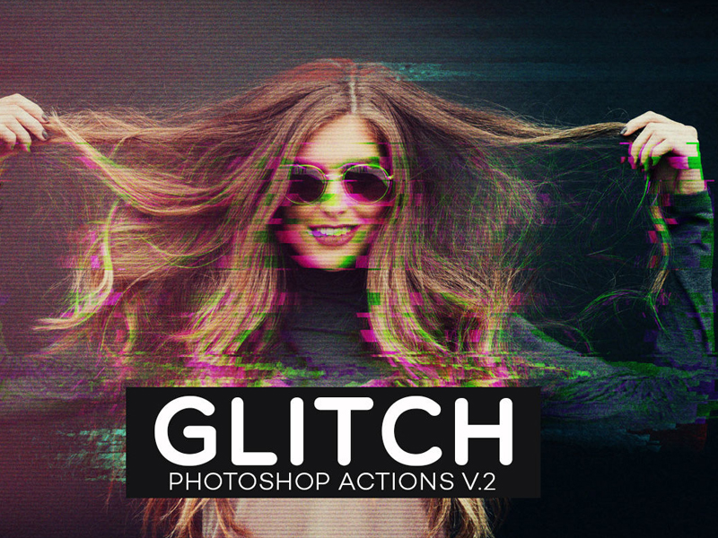 glitch photoshop action download