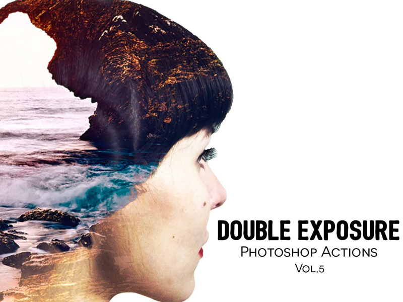 advanced double exposure - photoshop action free download