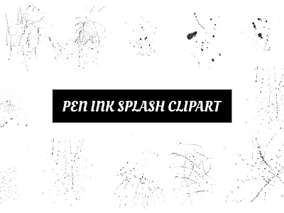 Pen Ink Splash Clipart