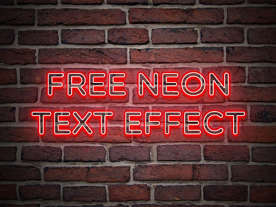 Free Neon Psd Text Effect