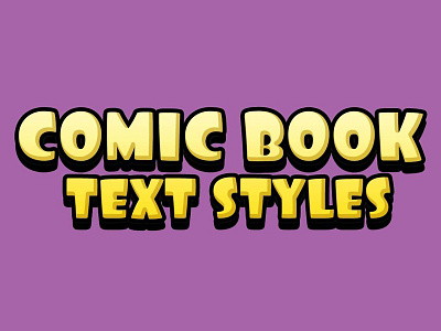 Comic Book Text Styles