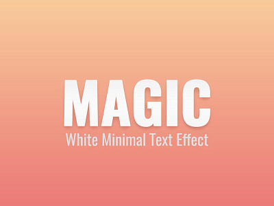 Free White Minimal PSD Text Effect