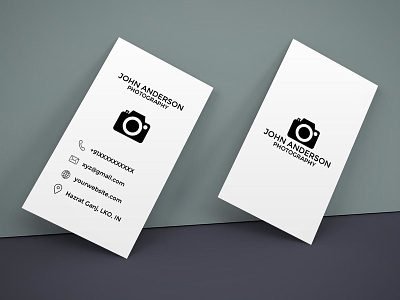 Free Photography Vertical Business Card advertising best vertical business cards branding business card business card branding business card design free minimal business card logo minimal business card minimalist vertical business cards vertical card