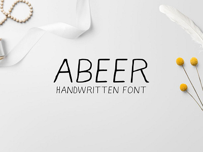 Free Abeer Handwriting Font cute elegant fancy fonts handlettered header pretty urban wedding writing