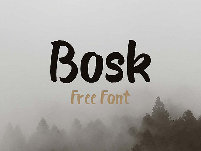 Free Bosk Brush Font brush brushed calligraphy font fonts lettering paint poster quotes rough script typeface