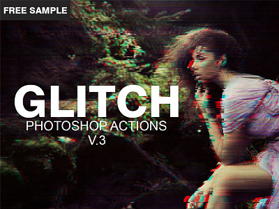 Free Glitch Photoshop PSD Template V.3 action andy art canvas colorful diy photoshop pop portrait print screen warhol