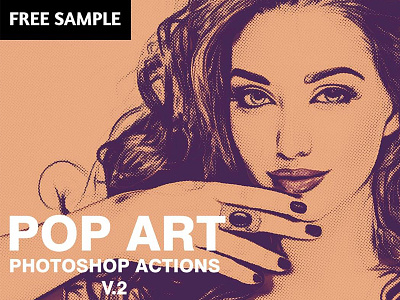 Free Pop Art Photoshop Actions V2 action andy art canvas colorful diy photoshop pop portrait print screen warhol