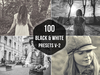 100 B&W Lightroom Presets and b black blackwhite effects photo photography retro vintage w white