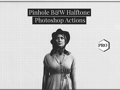 Pinhole Halftone Photoshop Actions action black bw camera effect hole old pin pinhole vintage white