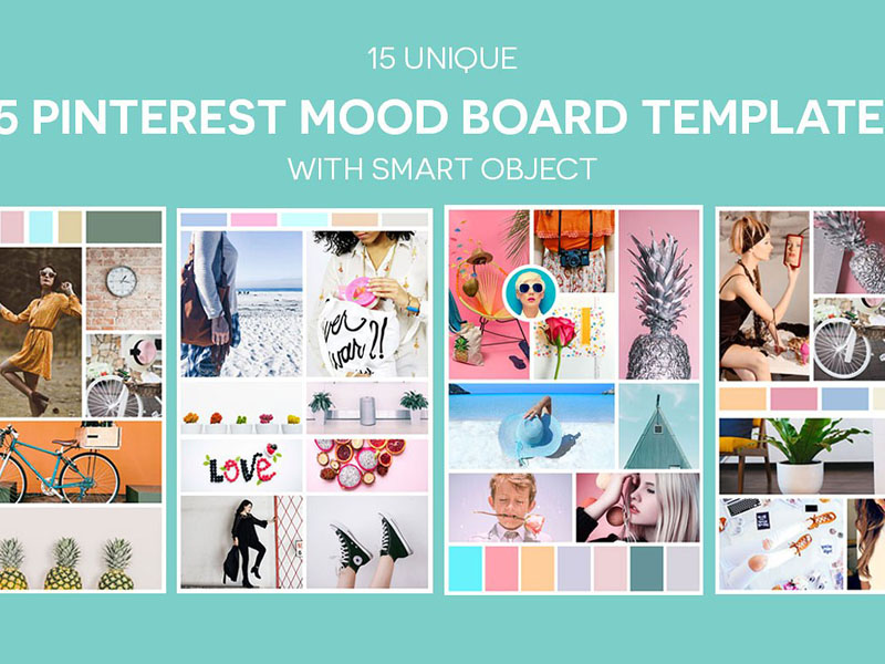 Pinterest Mood Board Templates Display by Farhan Ahmad for ...