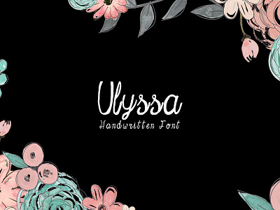 Ulyssa Handwritten Font + Bonus brush cool cute font fonts handmade handwriting love lovely text