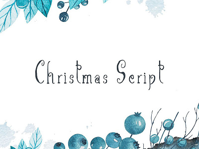 Christmas Script Font christmas font hand handmade script scripted written