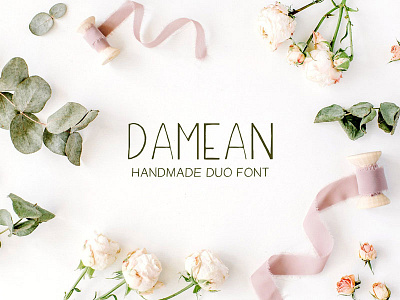 Damean Handmade Duo Font brush cute font fonts handmade handwriting love lovely